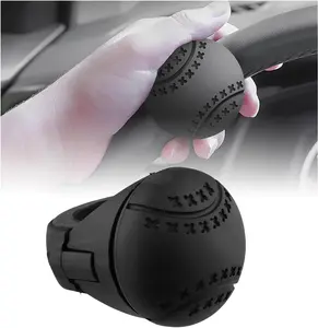 Steering Wheel Knob Spinner Soft Silicone Auxiliary Ball with Metal Bearings 360° Rotation for Cars Trucks Tractors Boats