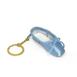 Mini Ballet Shoe Keychain – Satin Ballet Slipper Bag Charm