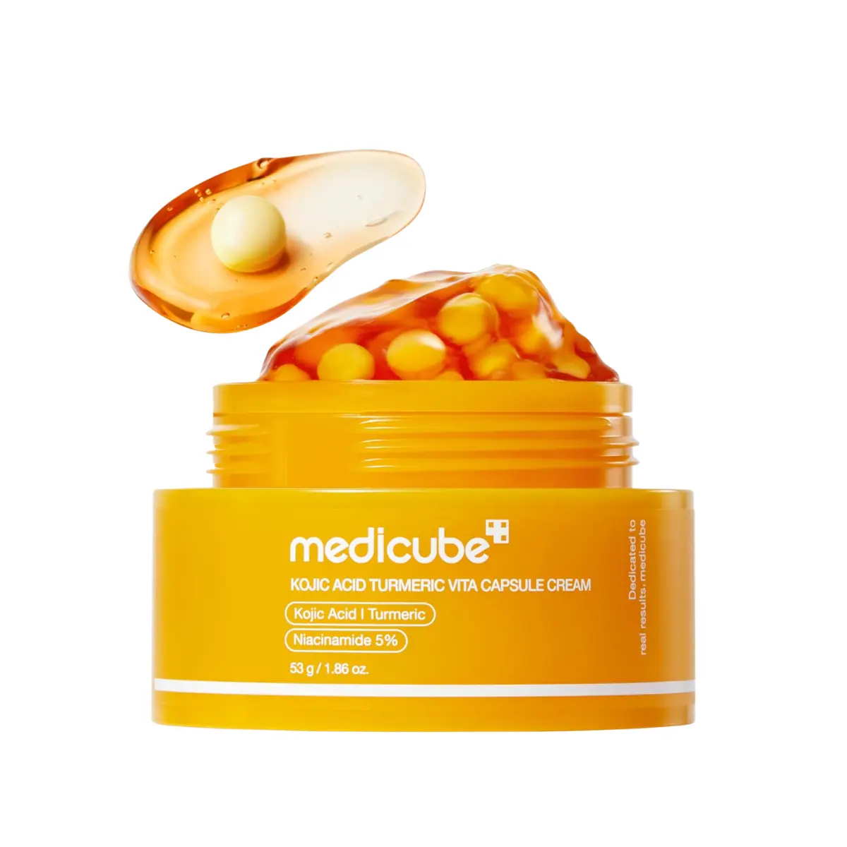 [Official Medicube Partner] Kojic Acid Turmeric Vita Capsule Cream - For Uneven Skin Tone | Tone Renewal & Radiance Care for troubled skin | Turmeric, Kojic, Vitamin C | Korean Skincare, 1.86 oz