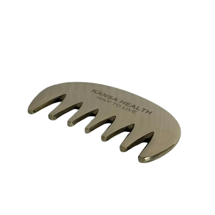 Kansa Head Massage Comb V Shape – Hair Wellness & Relaxation Tool