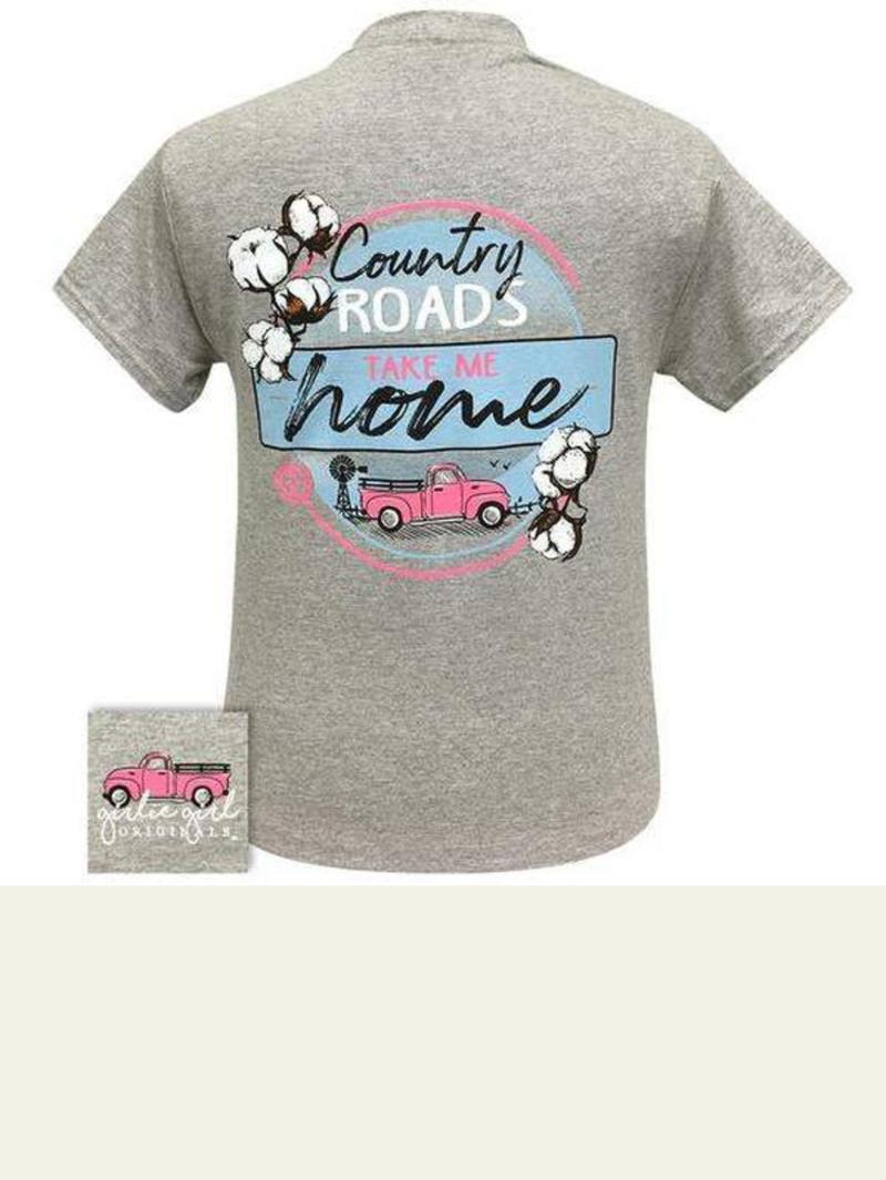 Girlie Girl Originals Preppy Country Roads  T-Shirt