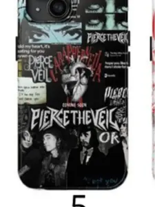[Free Gift 5pcs Sticker] Pierce The Veil I Can’t Hear You Tour Tough Case - Emo Punk Rock Aesthetic Dual Layer Armor Cover for All iPhone 17 16 15 14 13 12 11 Pro Max Plus