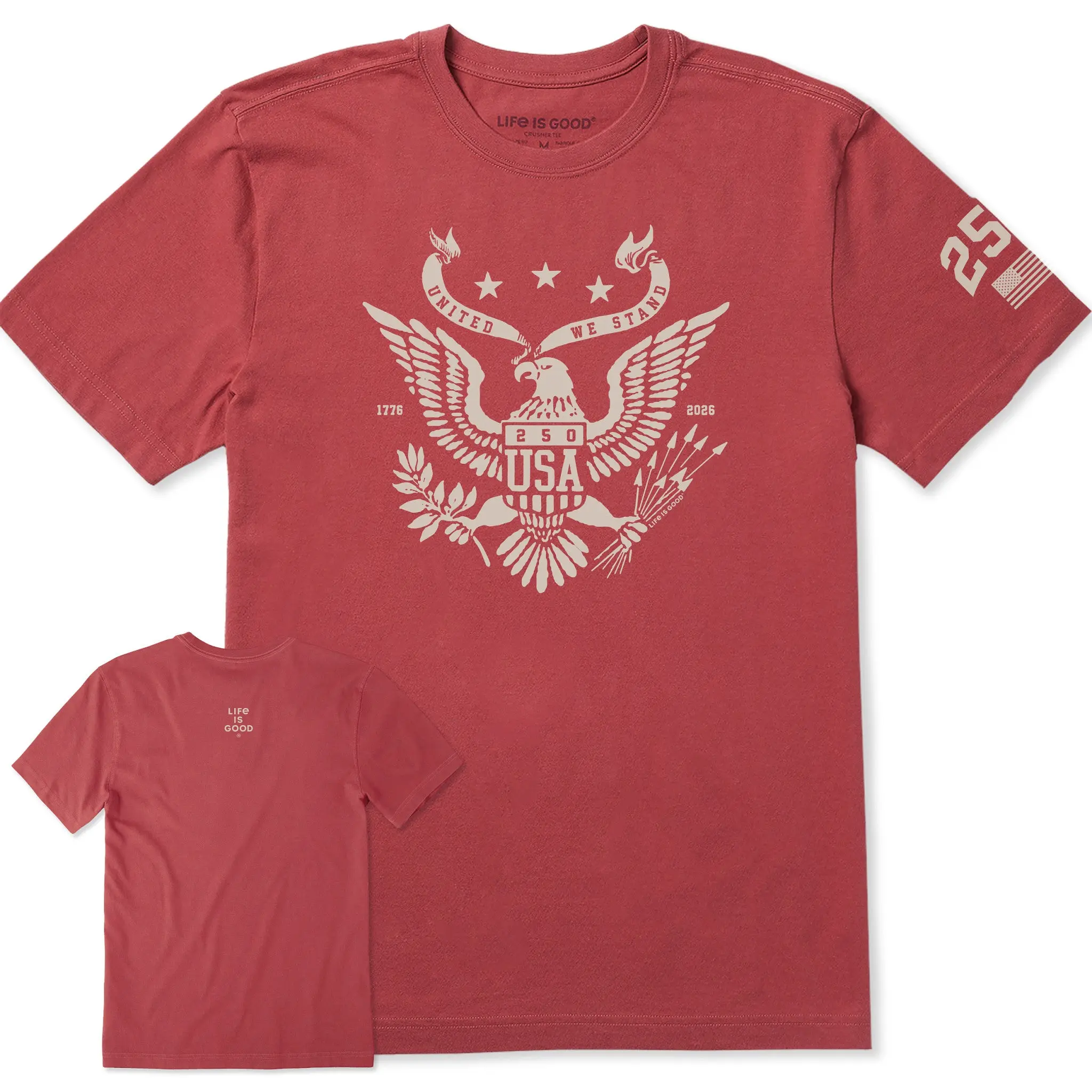 Men's USA Eagle Emblem Short Sleeve Crusher Tee