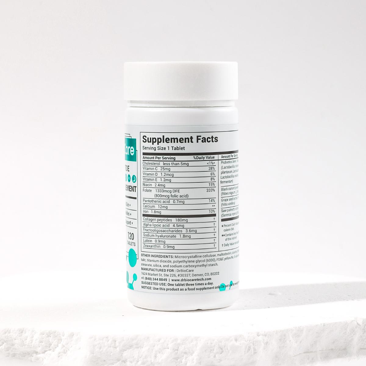 【Crazy Viral】DrBioCare Collagen Peptide，Vitamin & Mineral, Contains Vitamin d3, Vitamin C, Probiotics,Vitamin E, Vitamin b & Multivitamin drbiocare collagen Supplement