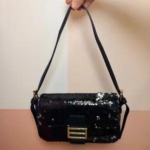 The Carrie Sequins Baguette Bag