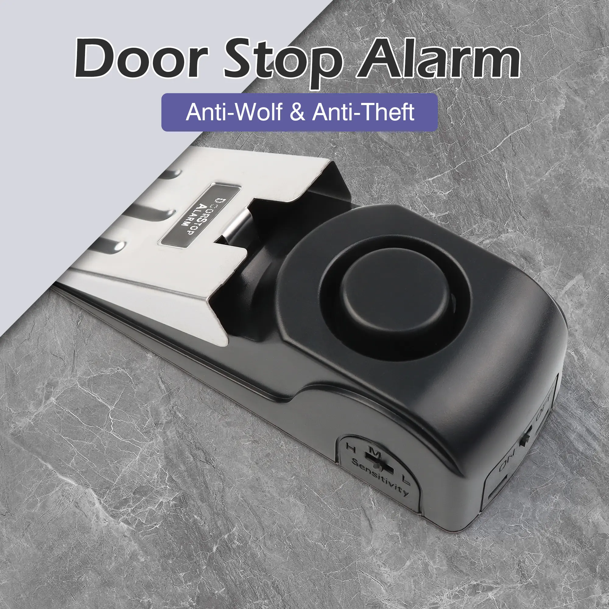 Door Alarm 1-Count Compact Reliable Safety Sensor, Home Security System for Mobile Homes, Apartments & Small Space Installation with LED Light