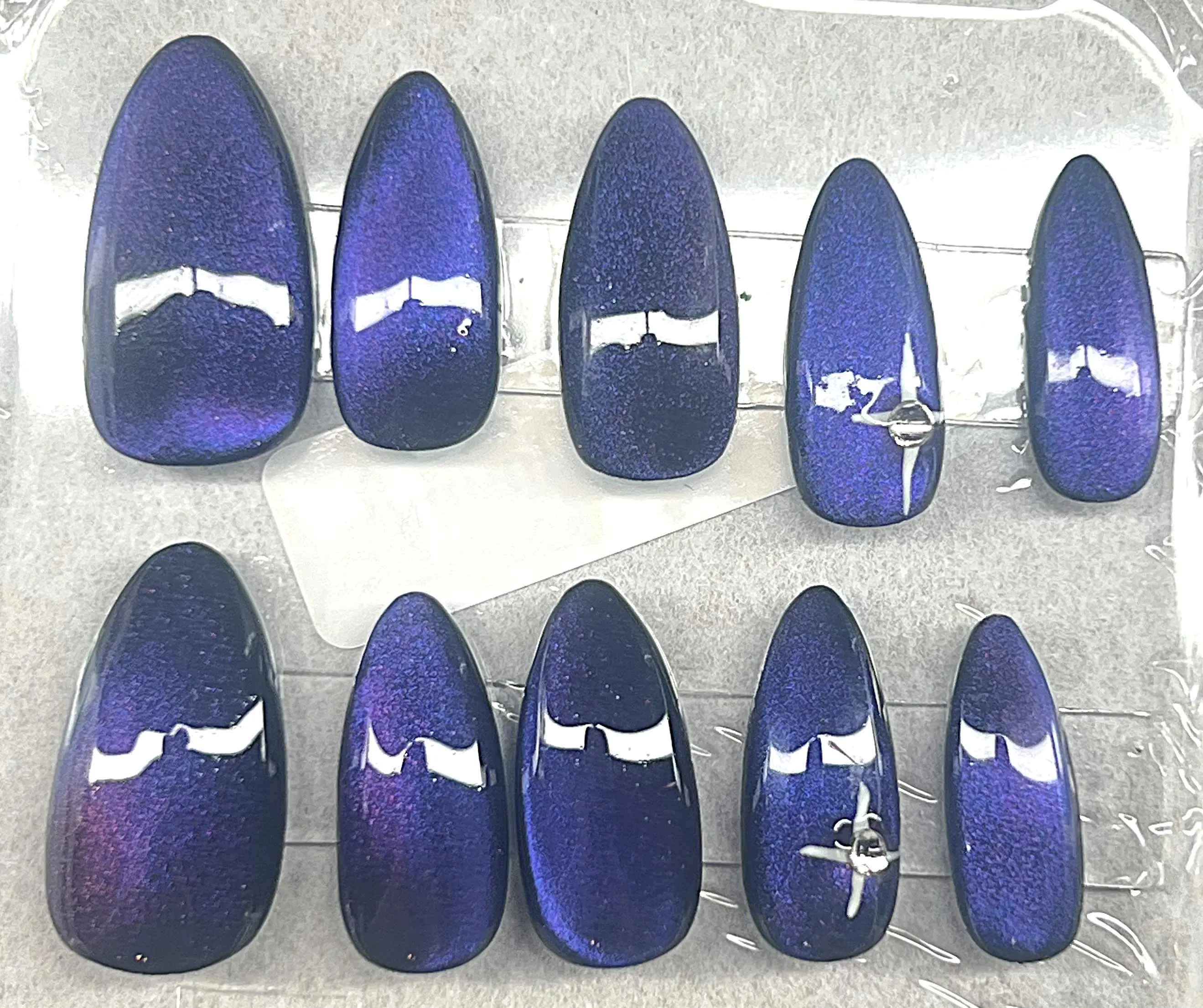 Nebula Glow 9D Velvet Nail Art Star Set - Modern Nail Decoration Kit with Glow Effect, Magnetic Finish, Star Accents, Crystal Accents, Custom Prep Tools for Beauty & Personal Care
