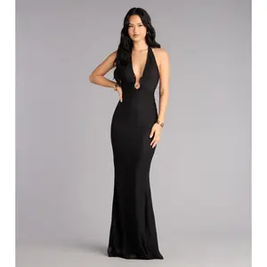 Layton Mesh Halter Mermaid Formal Dress