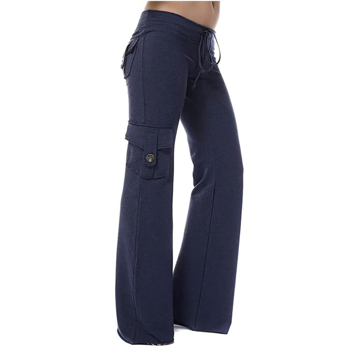 High-Waist Cargo Yoga Leggings with Pockets - Buttery Soft Tummy Control Workout Pants for Women, Comfortable Fit, Summer Casual Style