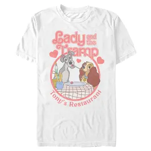 Men's Lady and the Tramp Tony's Restaurant Cute Scene T-Shirt