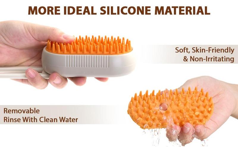 Pet Steam Brush,Cat Dog Hair Remover, Adjustable Pet Hair Remover,Pet Steamy Mist,Steam Pet Brush for Pet Hair 3-IN-1 Steamy Cat Brush Grooming Comb for Dogs Steam Brush for Cats Remove Flying Fur Steam Advanced Pet Hair Removal Comb pet pal brush