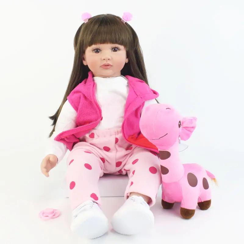 Reborn Girl Doll - 22-inch lifelike cute girl doll with a soft cloth body, realistic princess doll that feels like it belongs in real life, comes with complete accessories, perfect for cuddling, playing, and gifting.