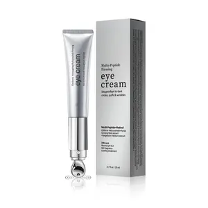 Multi-Peptide Retinol Electric Massage Eye Cream - Caffeine Niacinamide Vitamin C for Dark Circles, Puffiness & Wrinkles | Anti-Aging Eye Care 0.7 fl oz