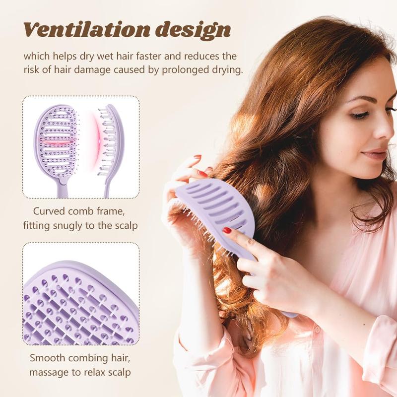 Vital5 Detangling Self Cleaning Brush, Smoothing, Volume, Detangle, Hair Tool, Hair Brush, volumizing, scalp massage, hair smoother, curling brush, quick blow dry, thick curly hair, anti breakage, no split ends, vent design