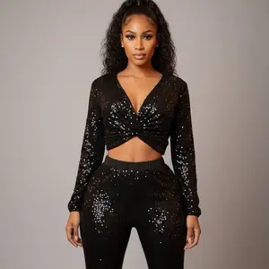 Sequin Set pants and blouse Womenswear