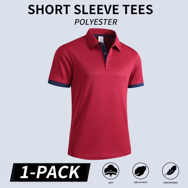 Solid color summer men's lapel POLO shirt, suitable for playing, golf, outdoor sports and leisure, comfortable and breathable, cool short sleeves, multi-color optional