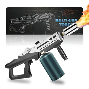 Propane Torch, Kitchen Cooking Blow Torch, Flamethrower, Food Culinary Torch, Campfire Starter Grill Torch, BBQ Torch for Steak & Creme Brulee (Propane Tank Not Included) Barbecue Accessories Multifunctional Nozzle Charcoal SpringStatements