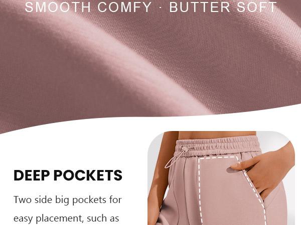 Pinspark Sweat Shorts for Women Casual Summer Athletic Shorts with Pockets, Adjustable Drawstring Fit, Black Color, Comfy Lounge Style