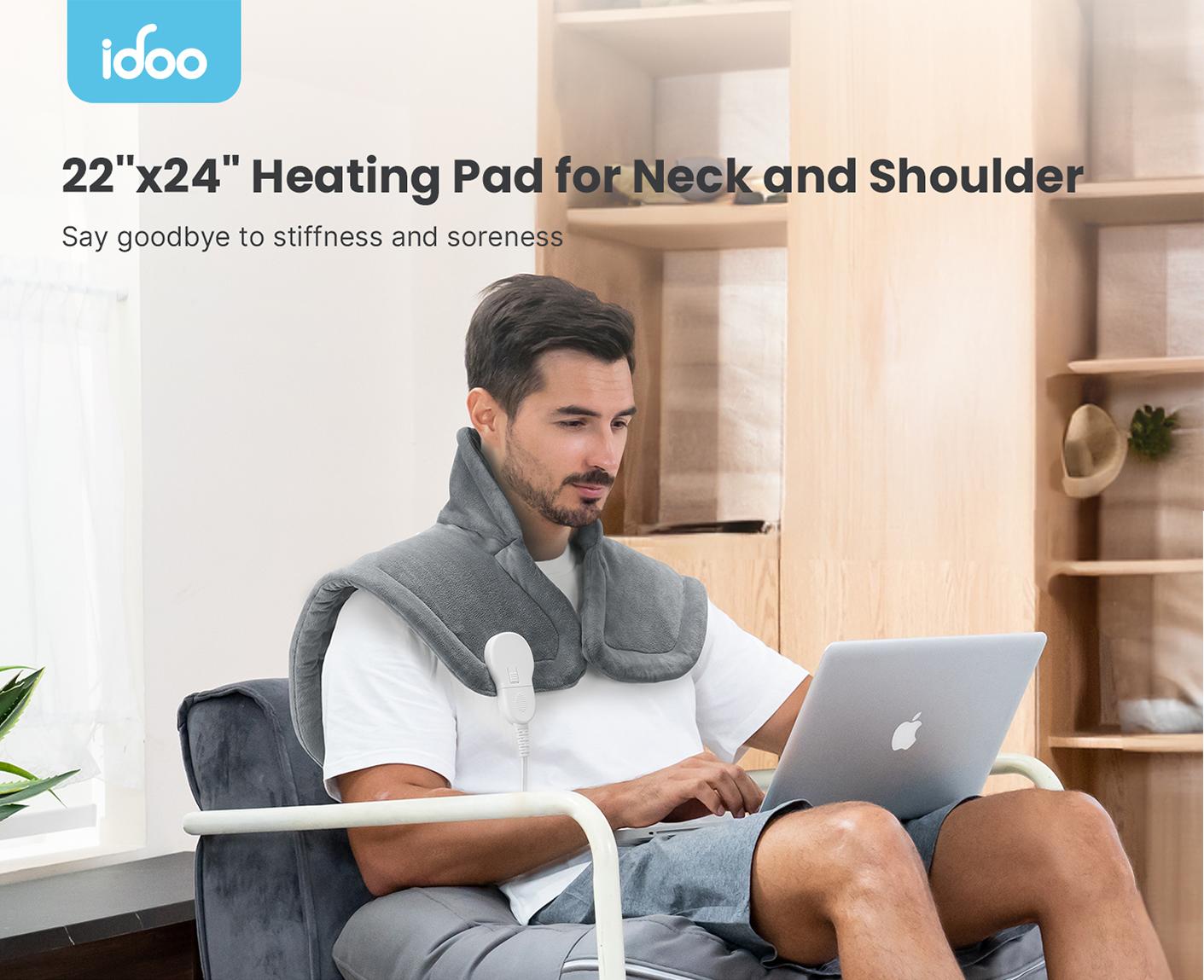 iDOO Heating Pad | Spring Glow Up | Perfect Gifts for Her Women Men Elderly | 3 Sizes (24x37 XXL King/24x33/21x22) | Soothing Heat Therapy for Fast Neck, Shoulder & Back Pain Relief