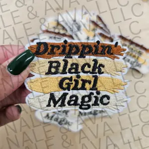 Drippin Black Girl Magic Hat Patch Bundle (3 Patches)