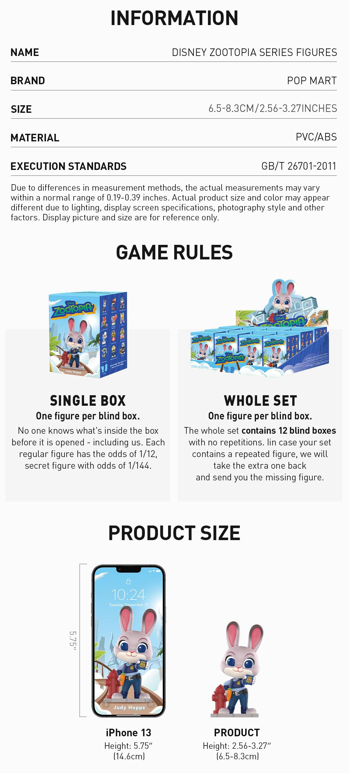 POP MART Disney Zootopia Series Figures