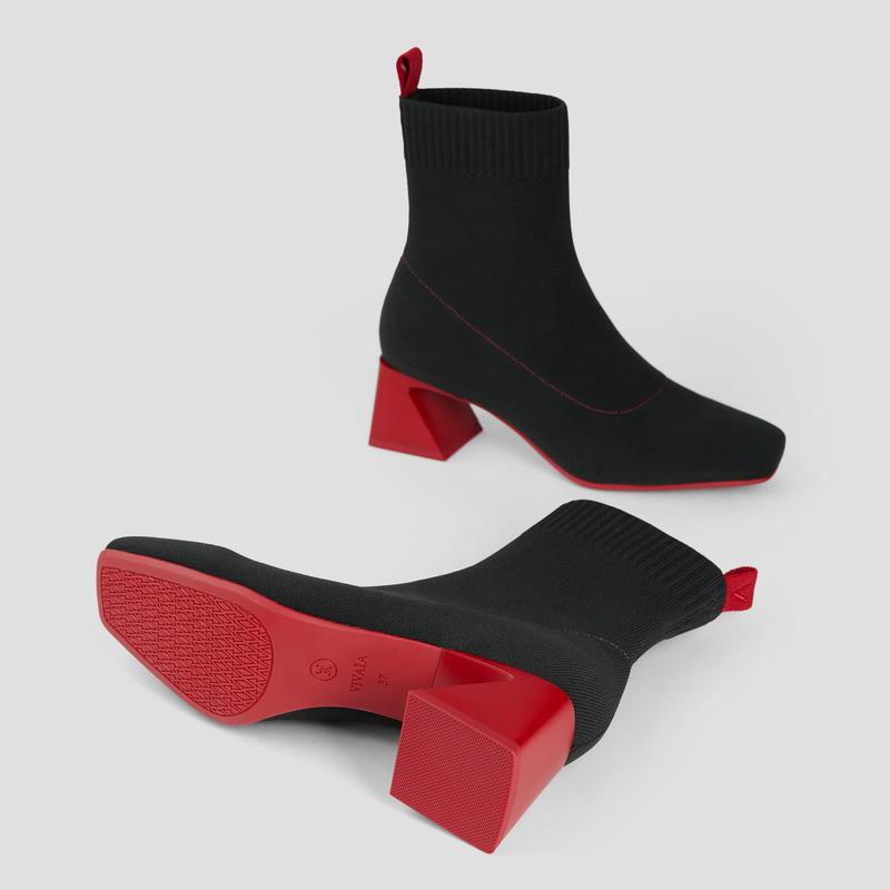 VIVAIA Women's Square-Toe Water-Repellent Block-Heel Boots – Stable, All-Day Comfort Winter Boot (Regina Pro), Bootie, Ankle Boots