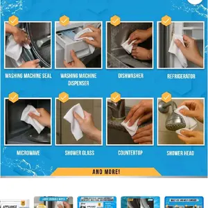 Active Appliance Surface Cleaning Wipes, Heavy Duty Wipe for Stainless Steel, Glass Cooktop, Microwave, Countertops, Tile, 24 Count, 1 Pack