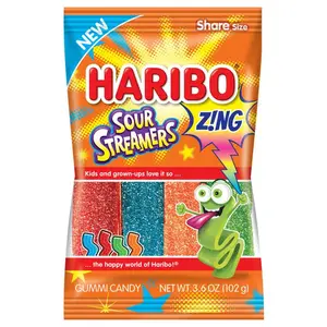 Haribo Sour & Sweet Gummies – Goldbears, Z!NG S’ghetti, Sour Streamers, Twin Snakes & Tropicals, Fruity Chewy Candy Mix, Shareable Pack