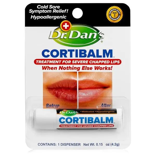 Cortibalm Healing Lip Balm – Treatment for Severely Dry & Cracked Chapped Lips, Suitable for Men, Women & Children