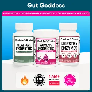 Physician's Choice Gut Goddess Bundle: Targeted Gut Health Support for Women with Women’s Probiotic + Digestive Enzymes + Bloat & Gas Probiotic Physician's Choice Gut Goddess Bundle: Targeted Gut Health Support for Women with Women’s Probiotic + Digestive Enzymes + Bloat & Gas Probiotic