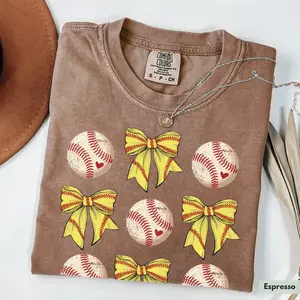 Comfort Colors Softball Baseball TShirt, Cute Softball Mama T-Shirt, Womens Baseball TShirt, Baseball Lover, Baseball Season, Coquette Baseball