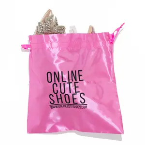 Online Cute Shoes Soft Satin Drawstring Bag Pink Tone Dust Bags for Shoes 1pc of 30x30cm or 35x45cm Protection Soft Satin Material Drawstring Closure Ideal for Shoe Lovers