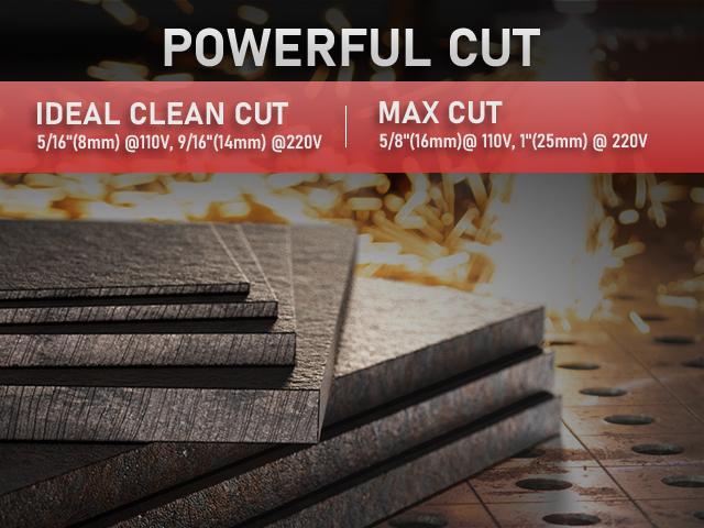 YESWELDER CUT-65DS-PLUS 110/220V Non-HF Plasma Cutter 65Amp | Non-Touch Pilot Arc & Central Connector Torch | 4-in-1 Multi-Functional Metal Cutting Machine with Plate/Grid Cutting, Gouging & Marking