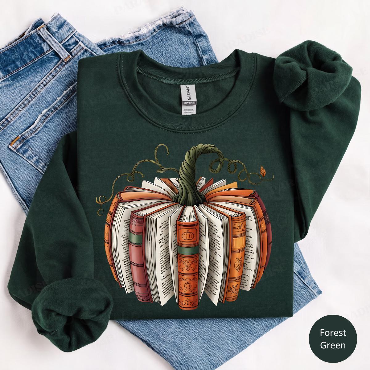 Fall Book Pumpkin Sweatshirt or T-Shirt, Halloween Book Lover Graphic, Cozy Bookish Autumn Shirt, Pumpkin Reading Gift Fall Book Pumpkin Sweatshirt or T-Shirt, Halloween Book Lover Graphic, Cozy Bookish Autumn Shirt, Pumpkin Reading Gift