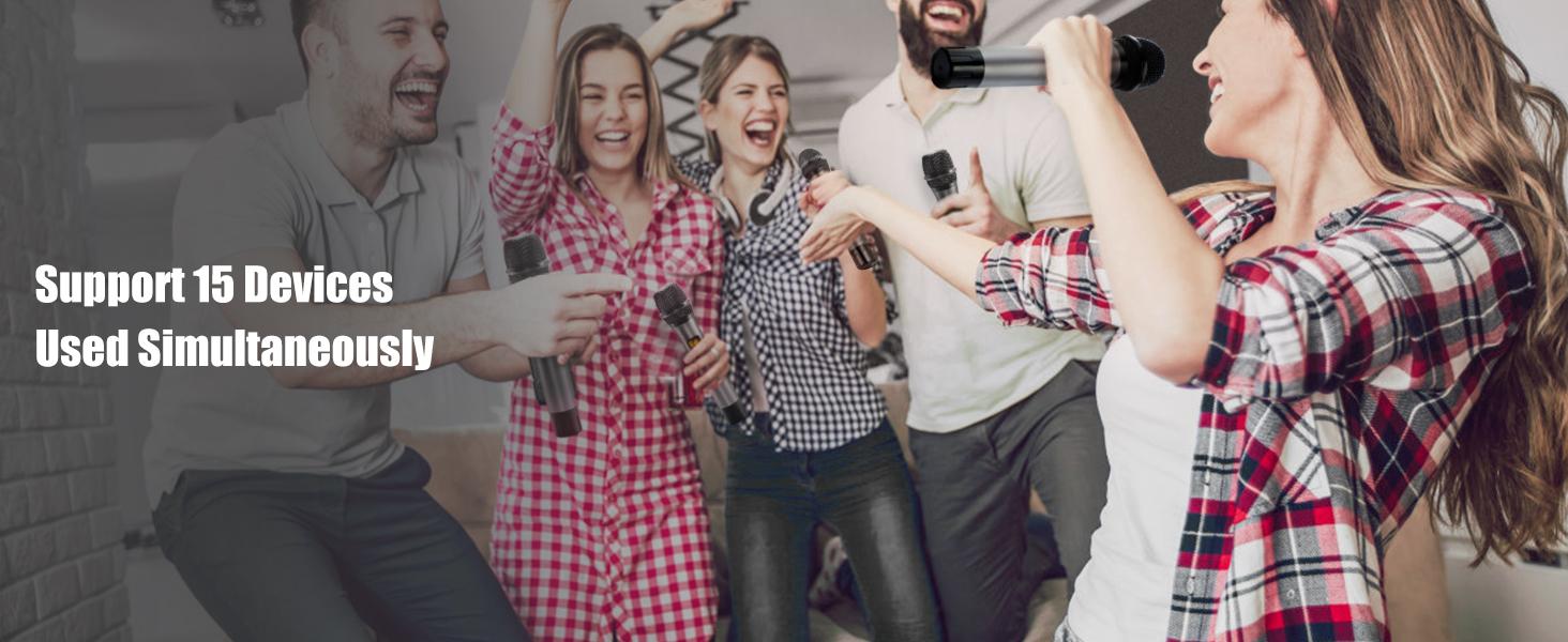 TONOR TW-820 Wireless Microphone System - Metal Dual UHF Cordless Microphones for Home Karaoke, DJ, Wedding, and More with Clear Sound Quality