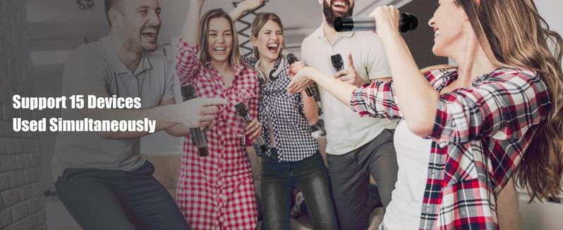 TONOR TW-820 Wireless Microphone System - Metal Dual UHF Cordless Microphones for Home Karaoke, DJ, Wedding, and More with Clear Sound Quality