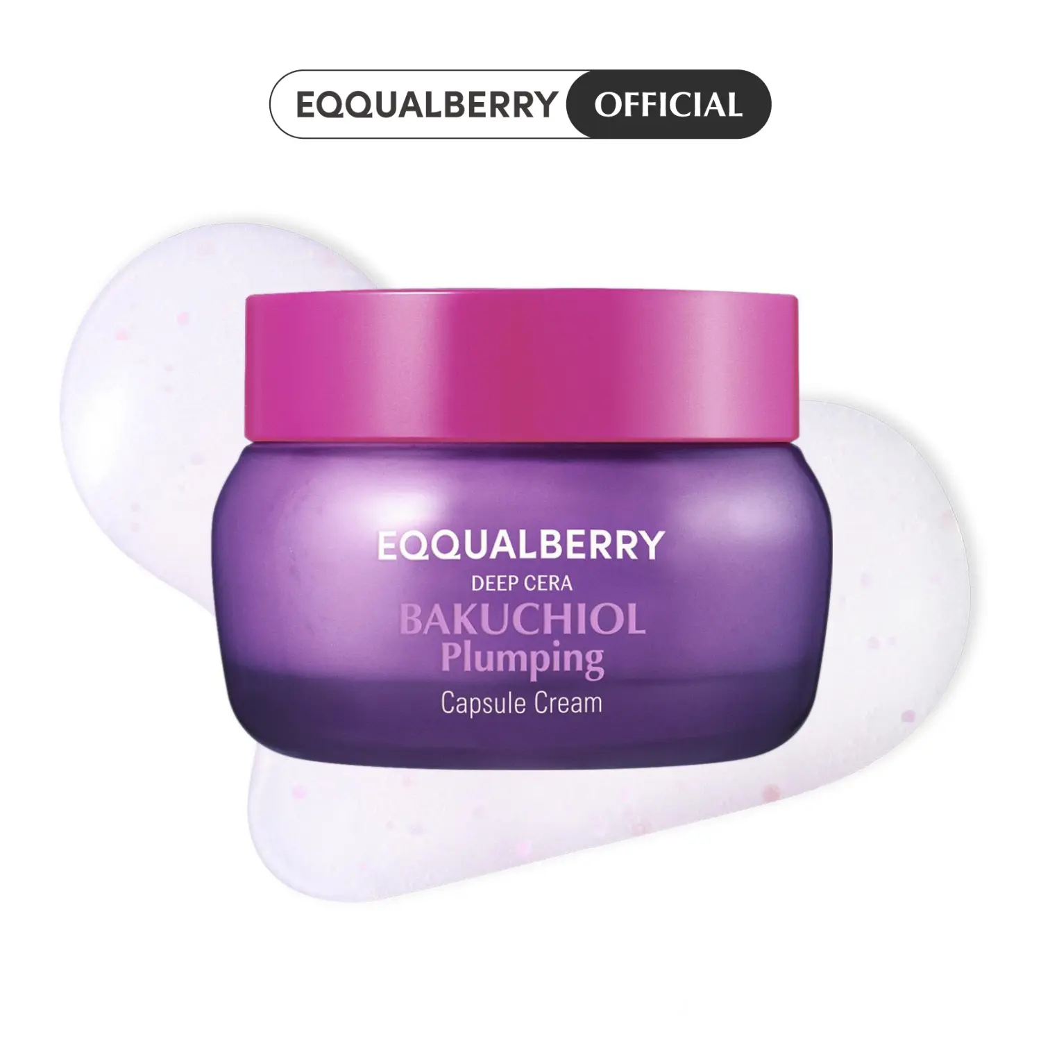 EQQUALBERRY Bakuchiol Plumping Capsule Cream – Retinol Alternative Moisturizer for Firming and Pore Care with 99% Pure Bakuchiol, 5 Types of Collagen & Ceramide Complex, 1.69 fl.oz / 50ml