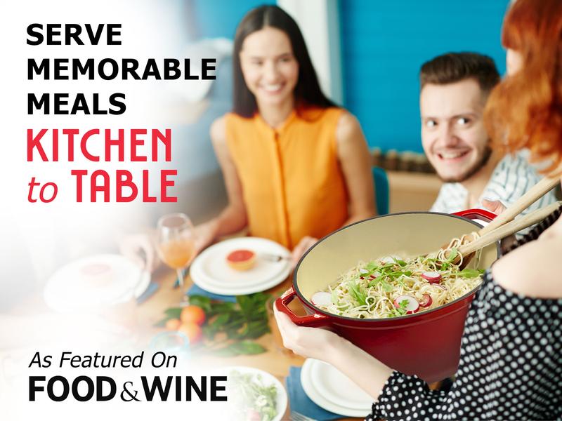 Mueller DuraCast Enameled Cast Iron Dutch Oven Pot with Lid, 4.5, 6 or 7.5 QT, Sourdough Dutch Oven, Casserole Pot, Braiser Pan, All Cooktops, Oven Safe to 500F, Cookware Kitchen, Wide Handles Even Heat Distribution, Steel Stainless Knob