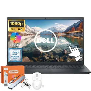 Dell LDC15250 15.6" FHD Touchscreen Business Laptop Computer, 8/16/32GB RAM 256GB/1TB/2TB SSD, 10-Core Intel i5-1334U Processor, Windows 11 pro Laptop, Black