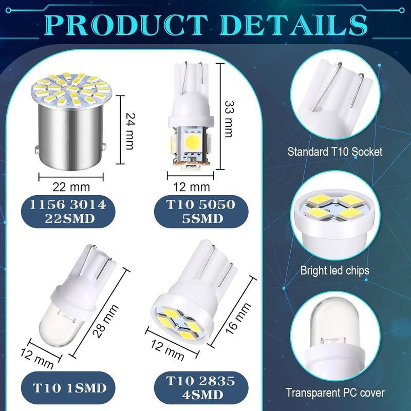 70 Pces Interior Lights LED Car Bulb Kit Set Dome Light 31 36 41 mm 12v De3175 6411 T10 2825 6612f 6615f for Dome Map Read Door Trunk Glove Box License Plate Christmas Cargo Courtesy, Led Car Ambient Light, Cars