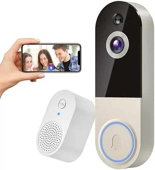 Smart Home Security Doorbell Intercom System, 5.4-in Camera, 2.36-in Speaker for Home Safety & Convenience