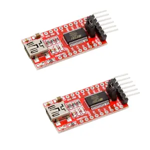 FT232RL Mini USB to TTL Serial Converter 2-Pack 3.3V/5V for Arduino & Raspberry Pi