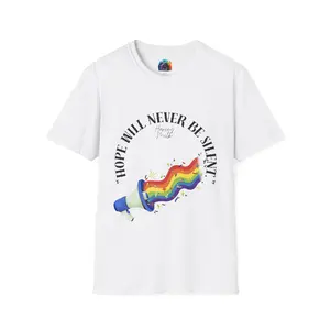 Hope Will Never Be Silent T-Shirt | Rainbow LGBTQ+ Pride Tee