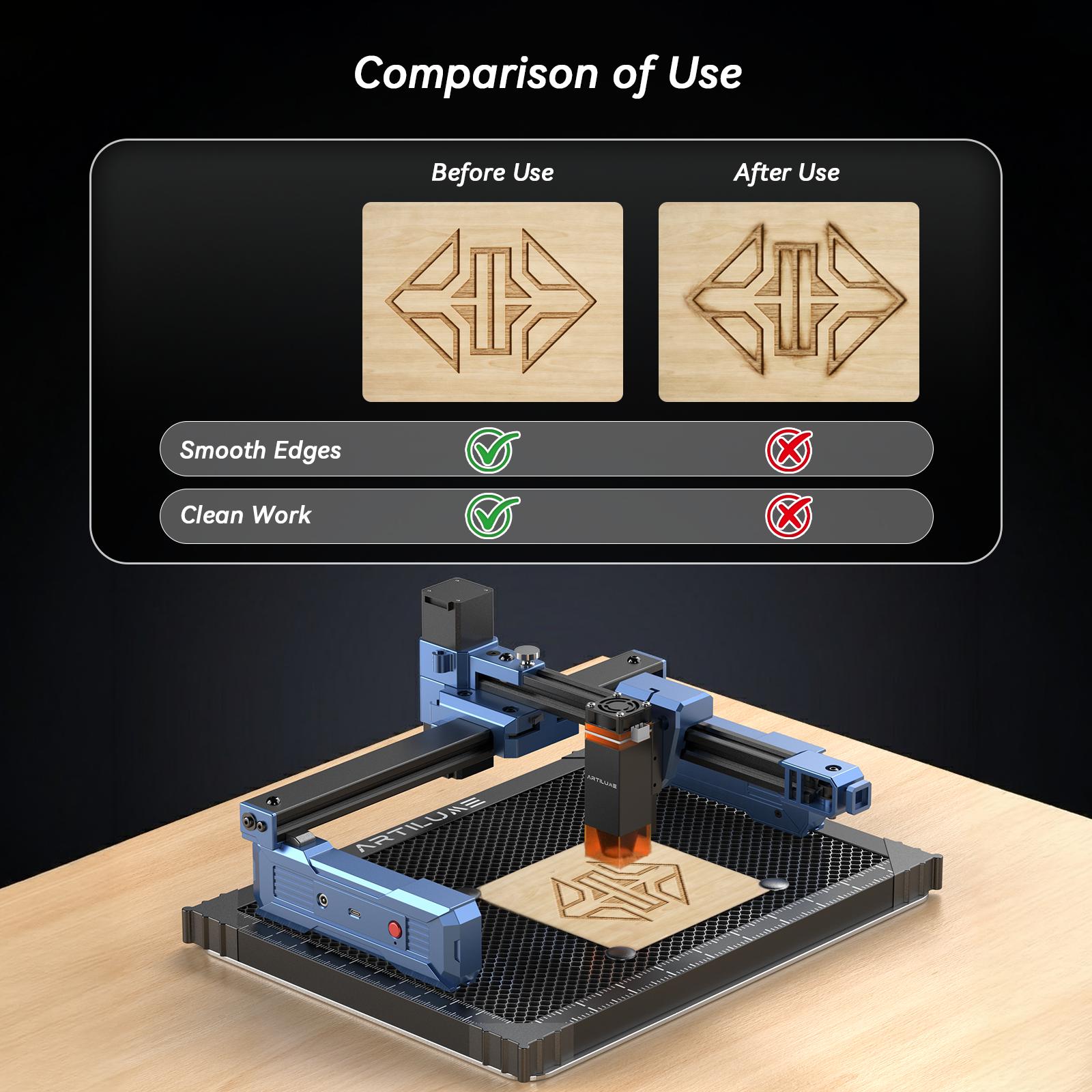 Artilume Honeycomb Laser Bed 300x400mm Aluminum Panel, Laser Engraver Working Table with Fast Heat Dissipation for Most Laser Cutting Machines