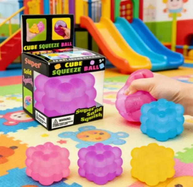 New Round Cube Maltose Squishy Stress Relief Toy | Easter Gift & Easter Basket Stuffer for Kids & Adults