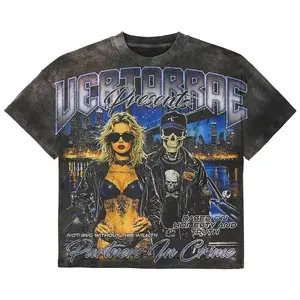 Partners In Crime Print Half Sleeve Tee Women Top For Summer Unisex Y2K Style Graphic T-shirts Graphic Tees Streetwear summer outfits men, men gifts sweater designer shirts oversized tshirt men, shirt