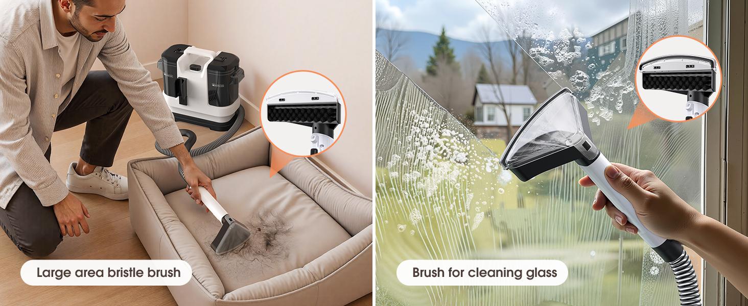 Fabric Cleaning Machine - Home Deep Cleaning Sofa Carpet Multi-Surface Vacuum Cleaner with Heat Water Tank & Attachments