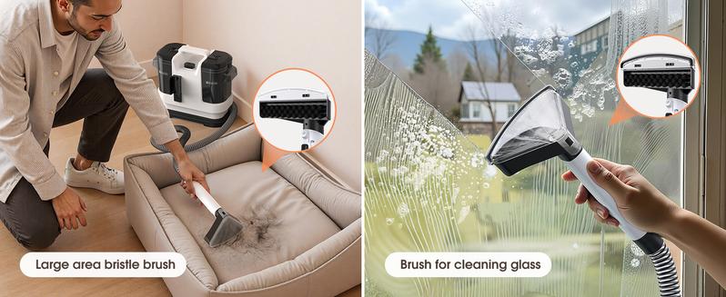 Fabric Cleaning Machine - Home Deep Cleaning Sofa Carpet Multi-Surface Vacuum Cleaner with Heat Water Tank & Attachments