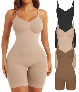 Second Skin Faja Women's Shaping Mid-Thigh Bodysuit Tummy Control Shapewear Seamless Full Body Shaper Minimalist Womenswear waist trainer waist trainers