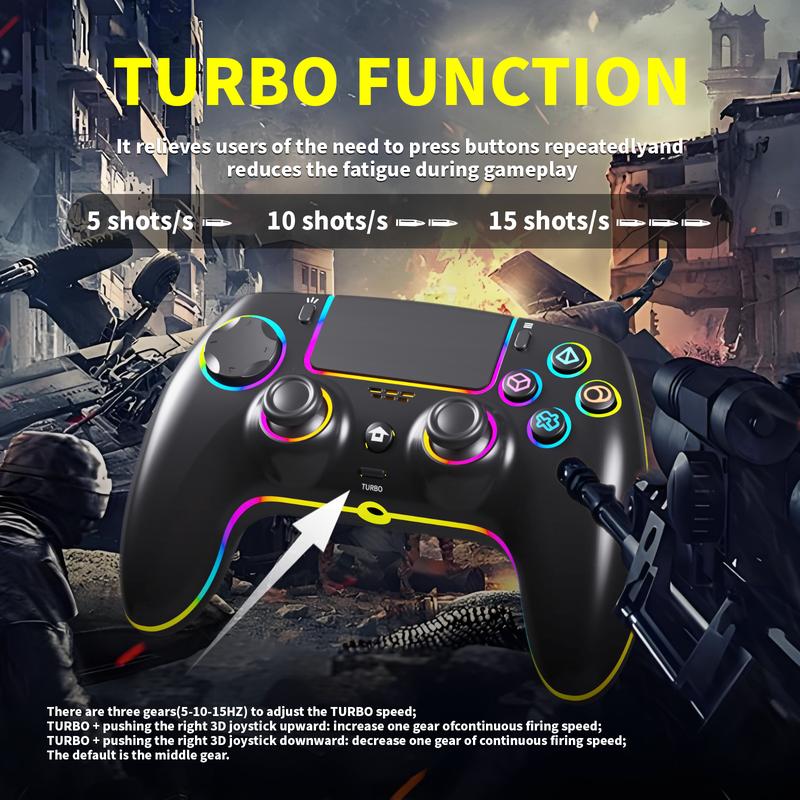 Wireless RGB PS-5 Hall Controller for PS5 & PC with Hall Effect Sticks No Drift Programmable Back Buttons Turbo 6 Axis Gyro Dual Vibration & Touchpad Wireless RGB PS-5 Hall Controller for PS5 & PC with Hall Effect Sticks No Drift Programmable Back Buttons Turbo 6 Axis Gyro Dual Vibration & Touchpad